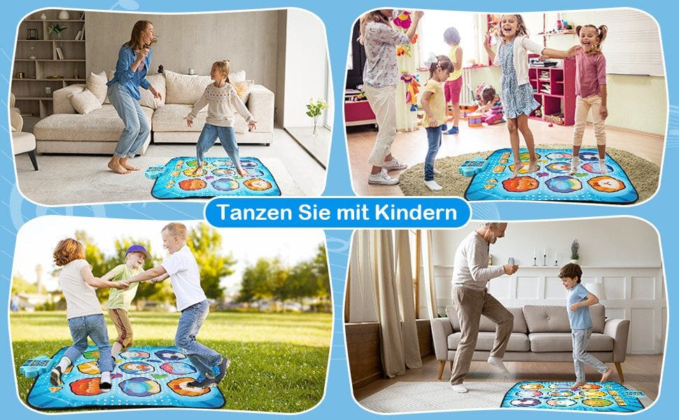 Spielmatte Tanzmatte Spielzeug für Kinder Mädchen Jungen, 3 Herausforderung Modi