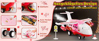 Spielzeug-Flugzeug mit Lichtern, Geräuschen, Sprühfunktion und 12-teiligem Spielzeugauto