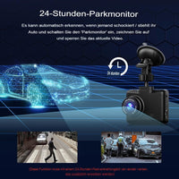 FHD 1080P DASHCAM, 2,5-Zoll-IPS-Bildschirm mit 32 GB SD-Karte Dashcam