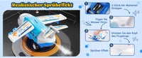 Spielzeug-Flugzeug mit Lichtern, Geräuschen, Sprühfunktion und 12-teiligem Spielzeugauto