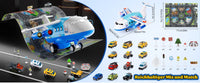 Spielzeug-Flugzeug mit Lichtern, Geräuschen, Sprühfunktion und 12-teiligem Spielzeugauto