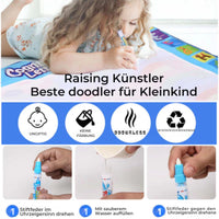 Kreativset Aqua Water Doodle Matte, Montessori Spielzeug 80x100cm XL
