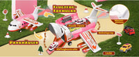 Spielzeug-Flugzeug mit Lichtern, Geräuschen, Sprühfunktion und 12-teiligem Spielzeugauto