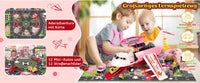Spielzeug-Flugzeug mit Lichtern, Geräuschen, Sprühfunktion und 12-teiligem Spielzeugauto