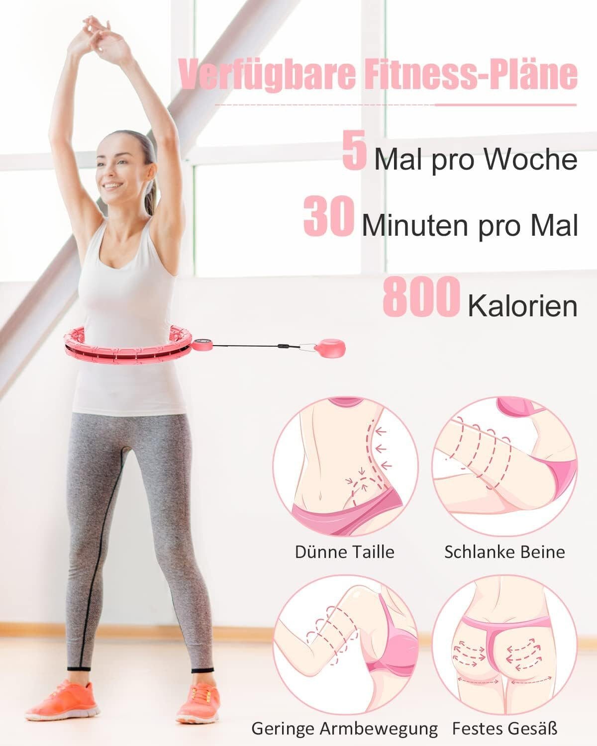 Hula-Hoop-Reifen Smart Fitness Hula Hoop mit oder ohne intelligentem Zähler