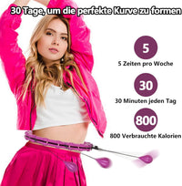 Hula-Hoop-Reifen mit Gewicht Kugel, 24 abnehmbaren Teile, gewichteter Hula-Hoop