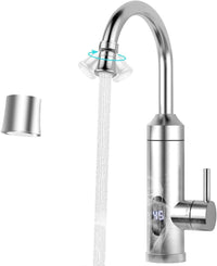 Durchlauferhitzer 230V Küchenarmatur Edelstahl mit LED-Temperaturanzeige Küche