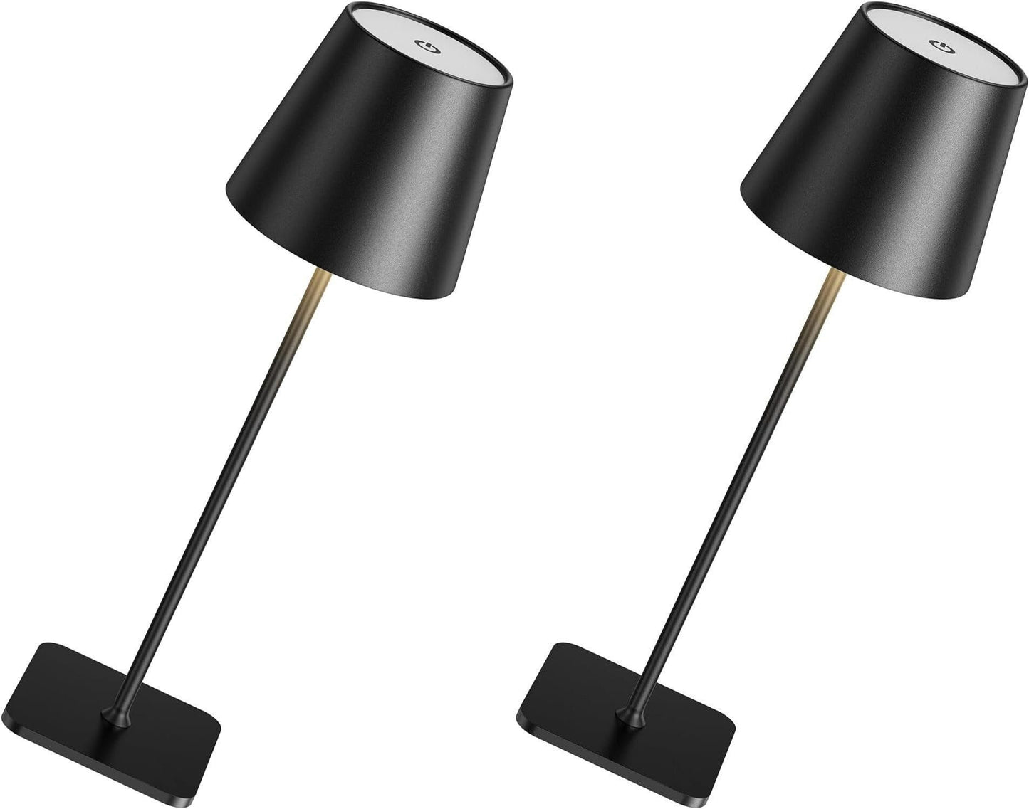LED Tischleuchte mit 3 Farbtemperaturen -Wiederaufladbar,Touch-Dimmer,IP54 Wasserdicht