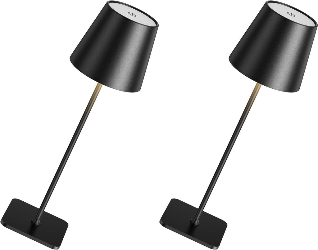 LED Tischleuchte mit 3 Farbtemperaturen -Wiederaufladbar,Touch-Dimmer,IP54 Wasserdicht