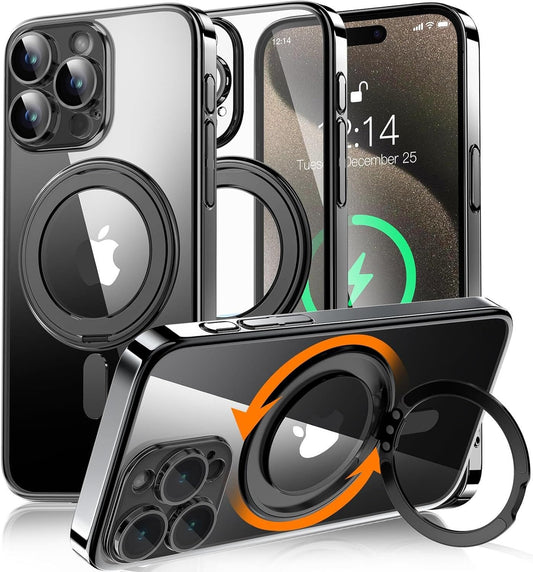 Handyhülle iPhone 15 Pro Hülle mit MagSafe und Integriertem 9H Kameraschutz