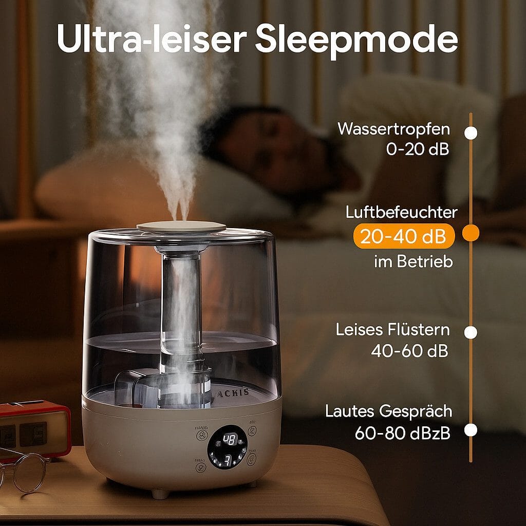 Luftbefeuchter Auto Quiet Mode für Baby, 4L Ultraschall Cool Mist Luftbefeuchter