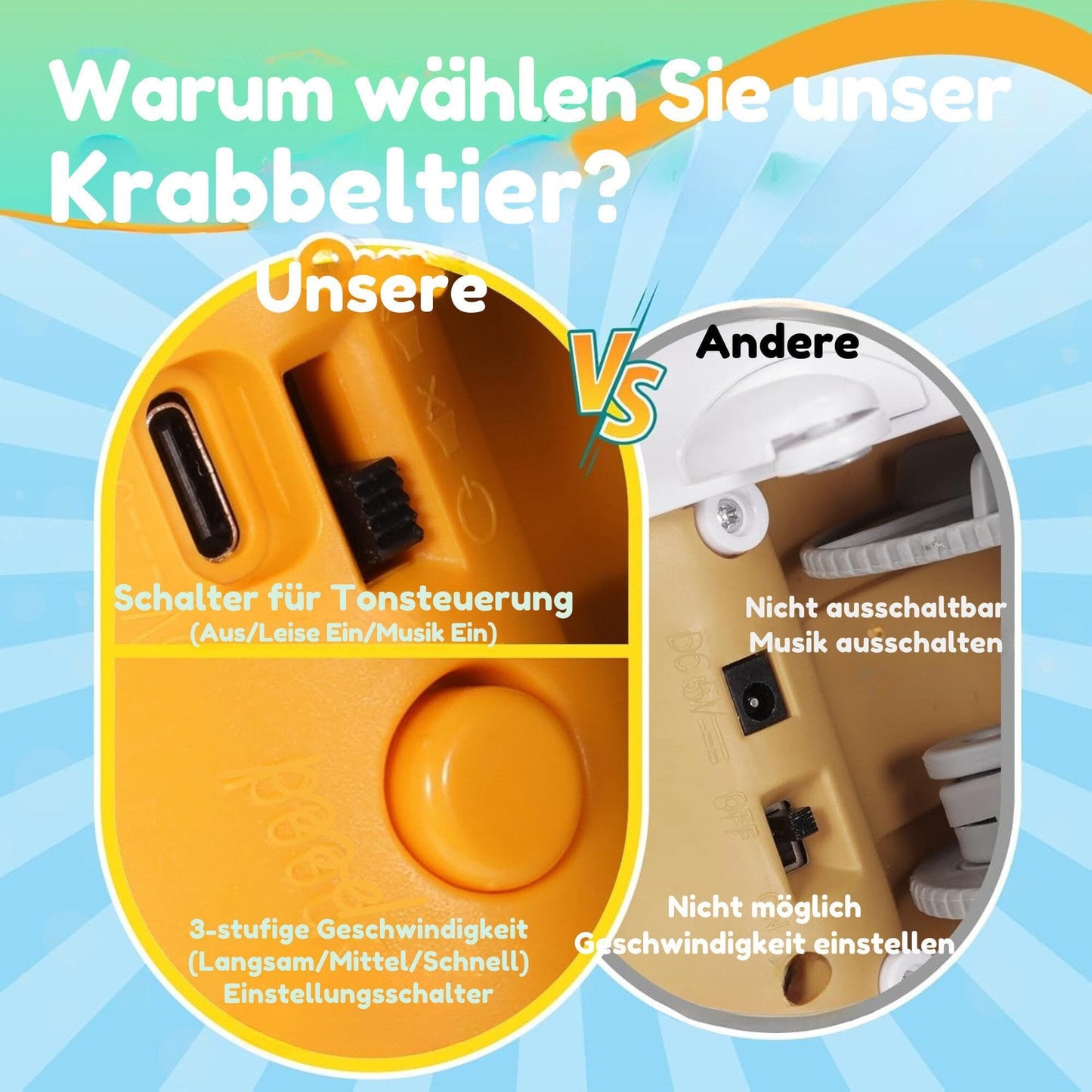 Lernspielzeug Krabbe Baby Spielzeug, Kinderspielzeug Junge Mädchen