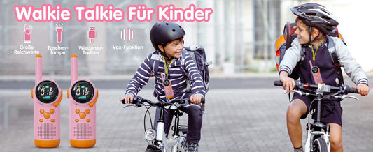 Walkie Talkie für Kinder mit VOX-Funktion, CTCSS-Technologie, LED-Taschenlampe