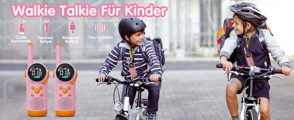 Walkie Talkie für Kinder mit VOX-Funktion, CTCSS-Technologie, LED-Taschenlampe