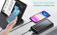 tragbares Solarladegerät, Dual USB-Anschlüsse für schnelles Aufladen Solar Powerbank