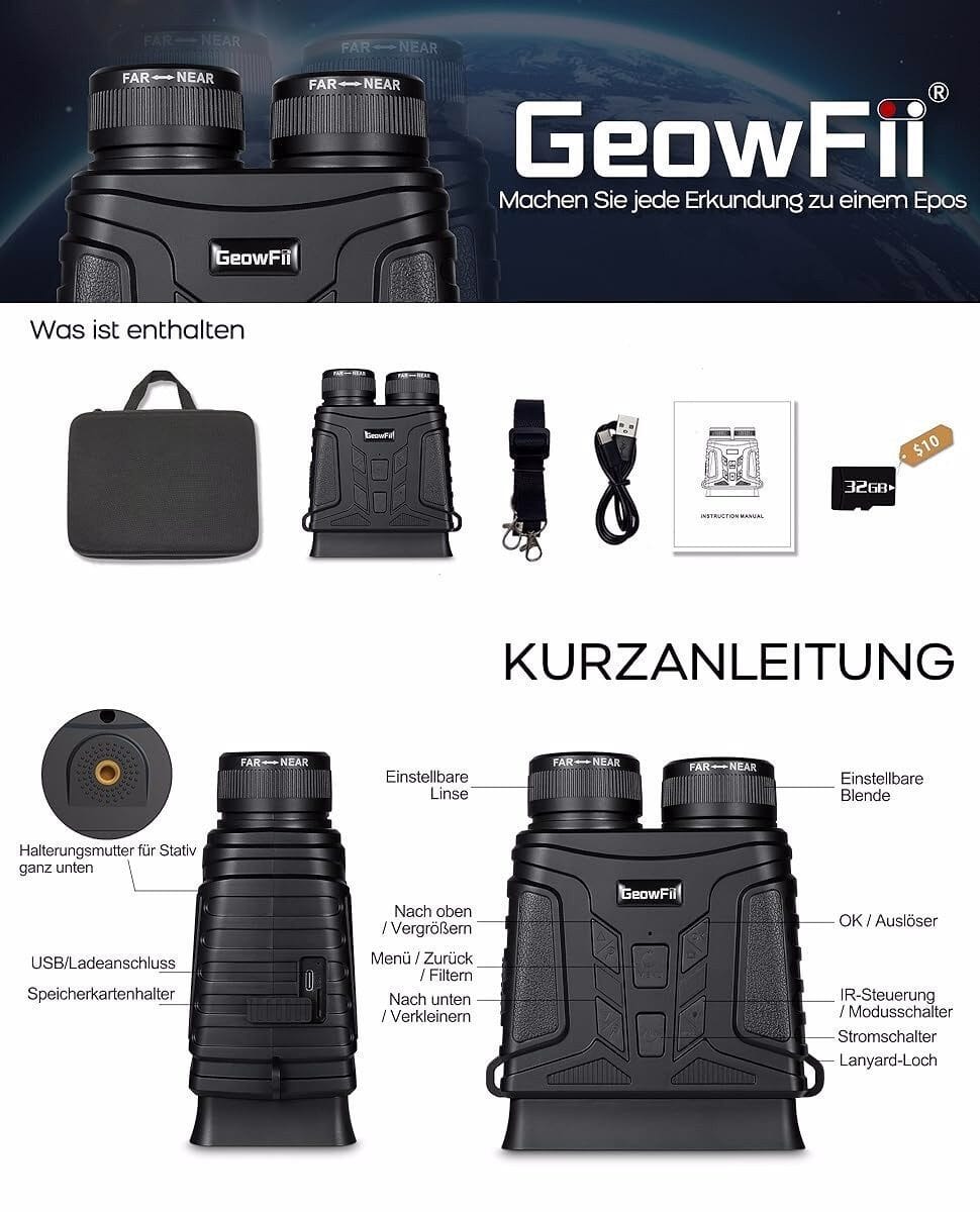 Nachtsichtgerät M45 Pro Nachtsichtgerät 4K HD, 4,5-Zoll Großbildschirm, 4000 mAh Akku