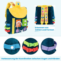 Kinderrucksack Kleinkindrucksack mit Schnallen und Lernspielzeug zur