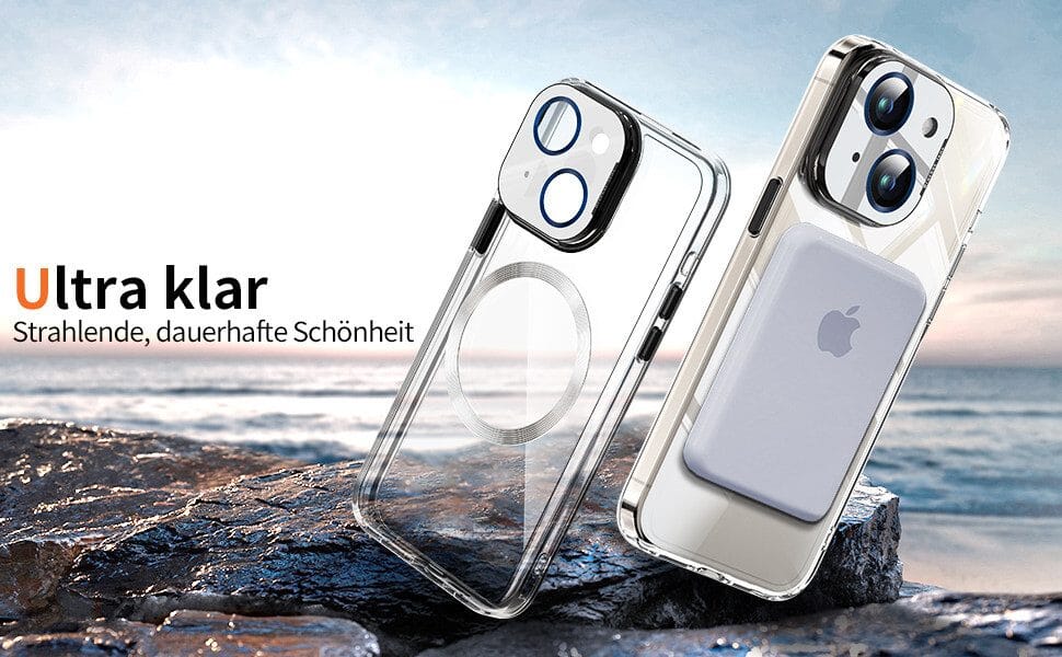 Handyhülle iPhone 15 Hülle mit MagSafe und Integriertem 9H Kameraschutz