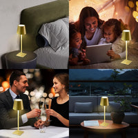 LED Tischleuchte mit 3 Farbtemperaturen -Wiederaufladbar,Touch-Dimmer,IP54 Wasserdicht