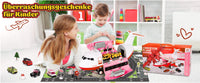 Spielzeug-Flugzeug mit Lichtern, Geräuschen, Sprühfunktion und 12-teiligem Spielzeugauto