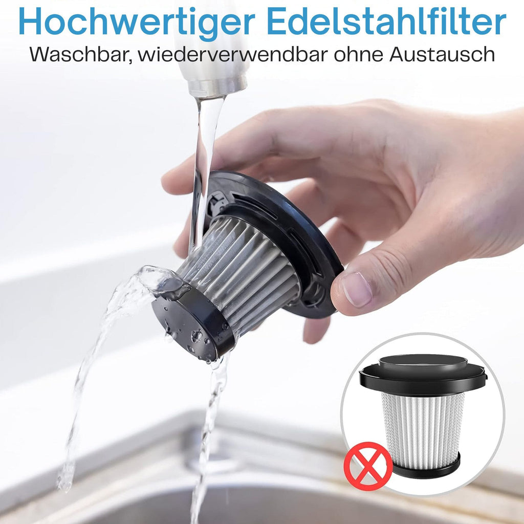 Akku-Handstaubsauger mit Nass- und Trockenfunktion, ultraleicht, 9500Pa Saugleistung