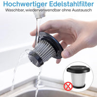 Akku-Handstaubsauger mit Nass- und Trockenfunktion, ultraleicht, 9500Pa Saugleistung