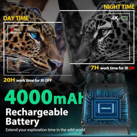 Nachtsichtgerät M45 Pro Nachtsichtgerät 4K HD, 4,5-Zoll Großbildschirm, 4000 mAh Akku