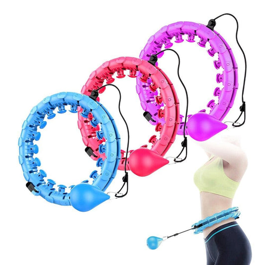Hula-Hoop-Reifen mit Gewicht Kugel, 24 abnehmbaren Teile, gewichteter Hula-Hoop