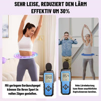 Hula-Hoop-Reifen mit Bunten LED-Lichteffekten und Gewicht Kugel, 18 abnehmbaren Teile