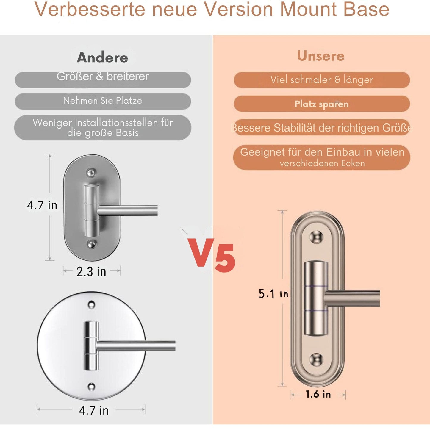 Kosmetikspiegel Wiederaufladbarer beleuchteter Badezimmerspiegel, 1X/10X Vergrößerung