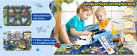 Spielzeug-Flugzeug mit Lichtern, Geräuschen, Sprühfunktion und 12-teiligem Spielzeugauto