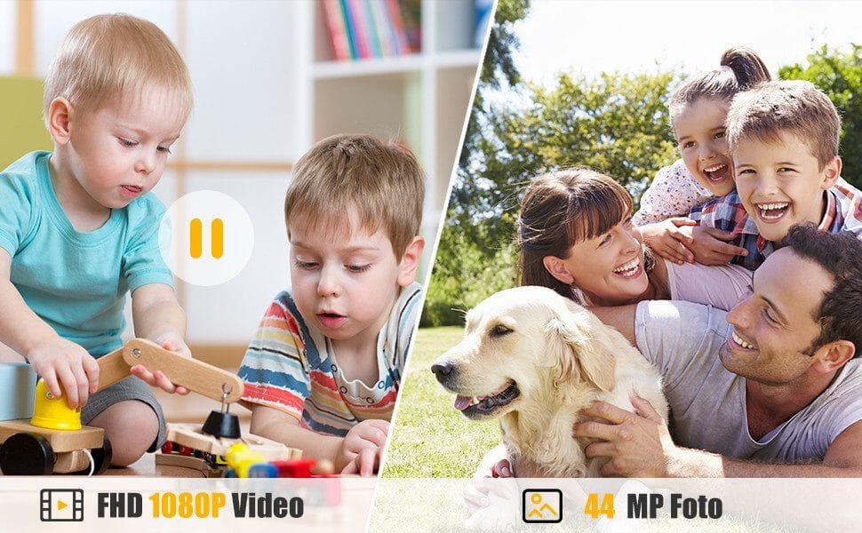 Digitalkamera mit 32G Micro SD Karte, 1080P Kinderkamera 44MP HD Kinderkamera