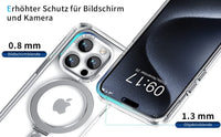 Handyhülle iPhone 15 Pro Max Hülle mit MagSafe und Integriertem 9H Kameraschutz