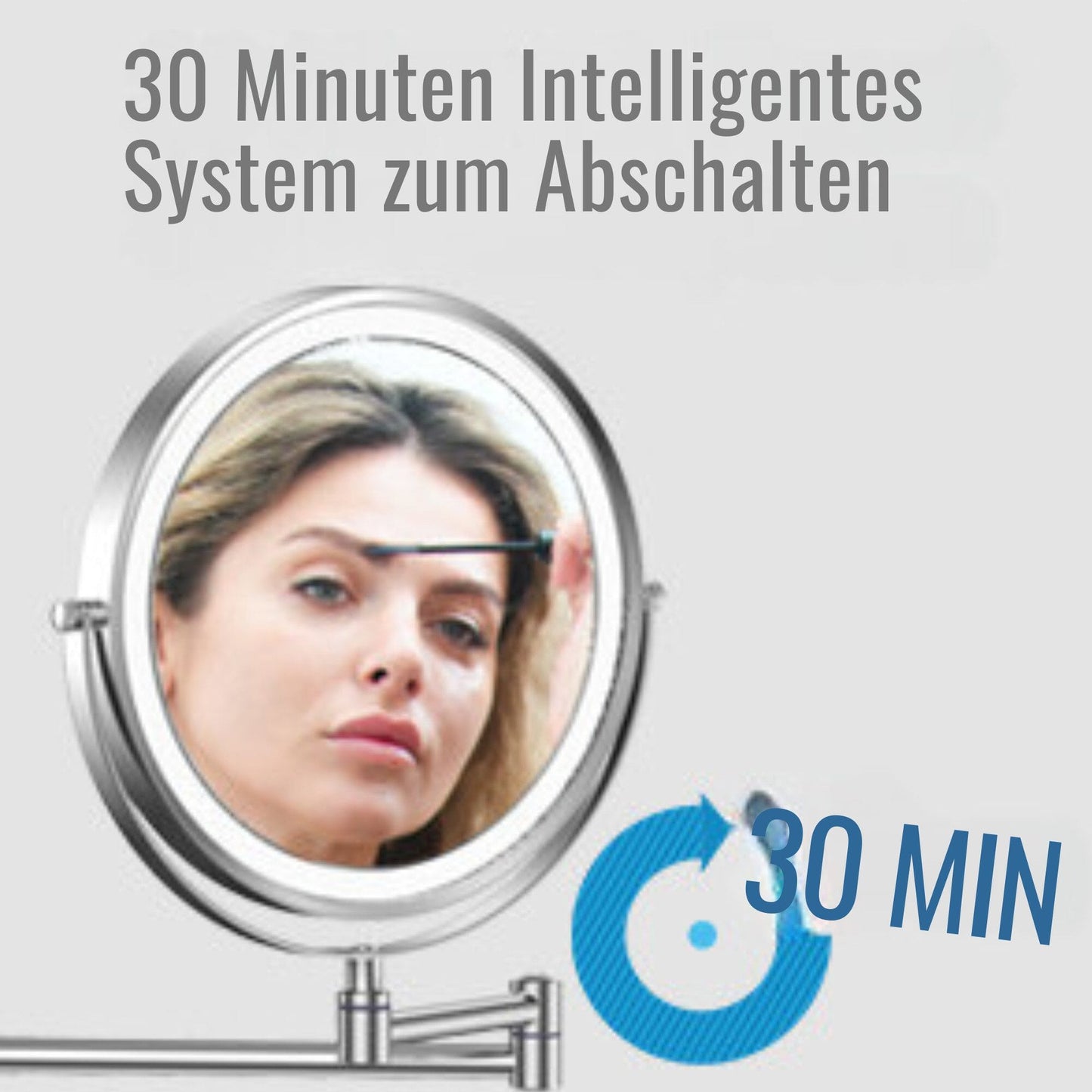 Kosmetikspiegel Wiederaufladbarer beleuchteter Wand-Makeup-Spiegel