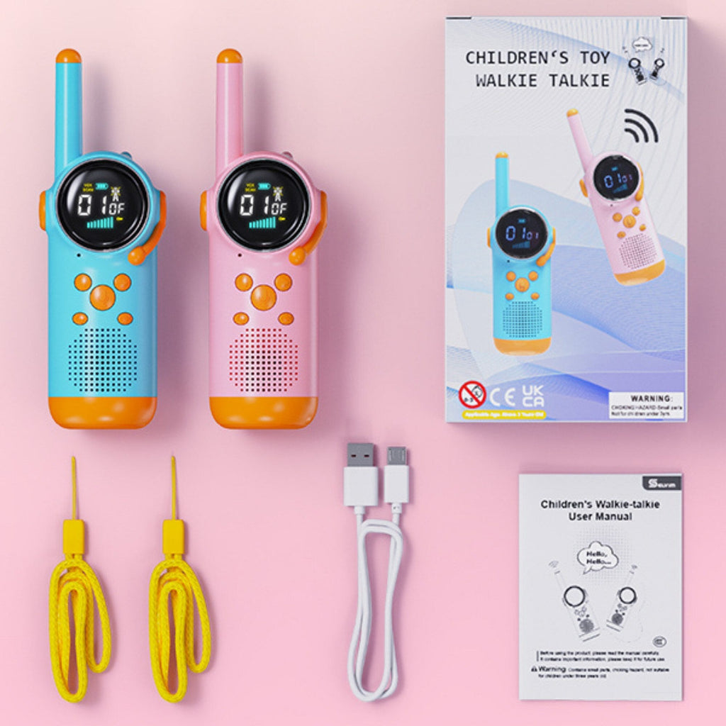 Walkie Talkie für Kinder mit VOX-Funktion, CTCSS-Technologie, LED-Taschenlampe
