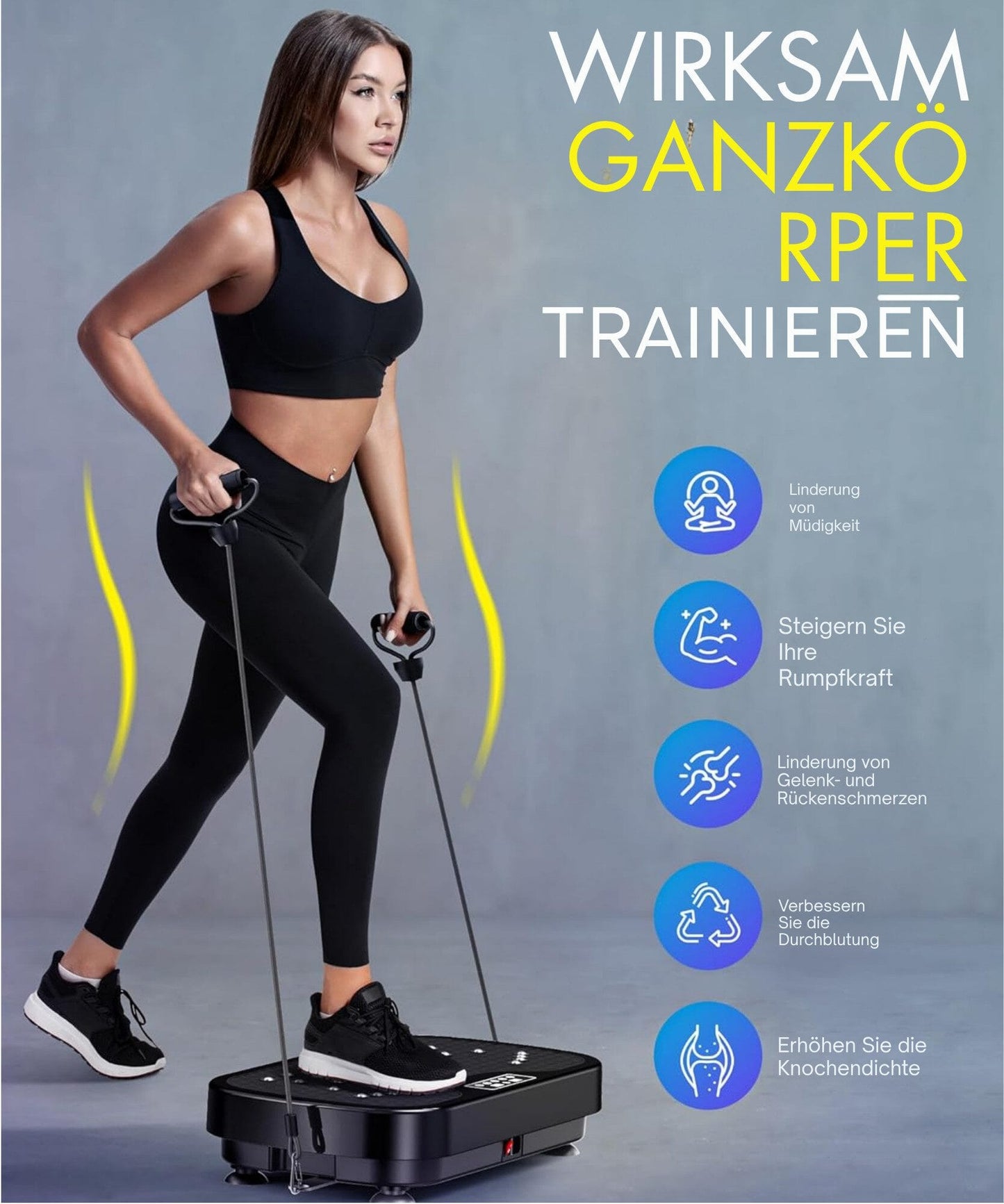 Vibrationsplatte Vibrierende Schüttelplattform für das Ganzkörper-Fitnesstraining