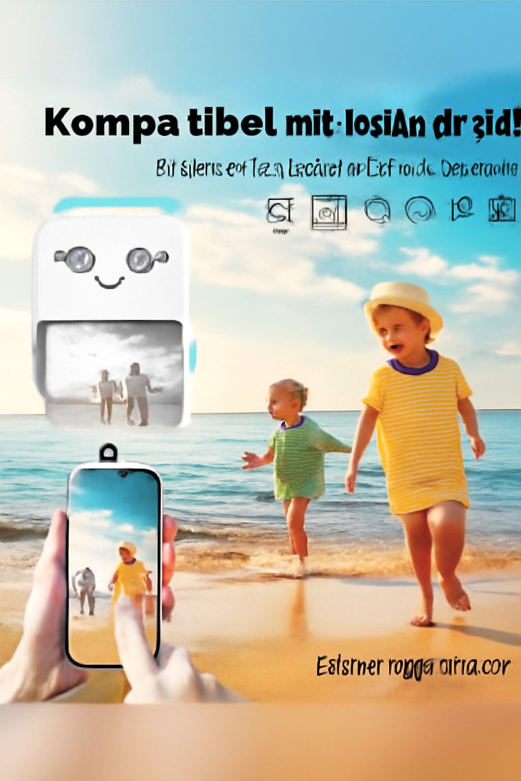 Tragbarer Sticker Bluetooth-Drucker für Notizen, Fotos und Etiketten Mini-Drucker
