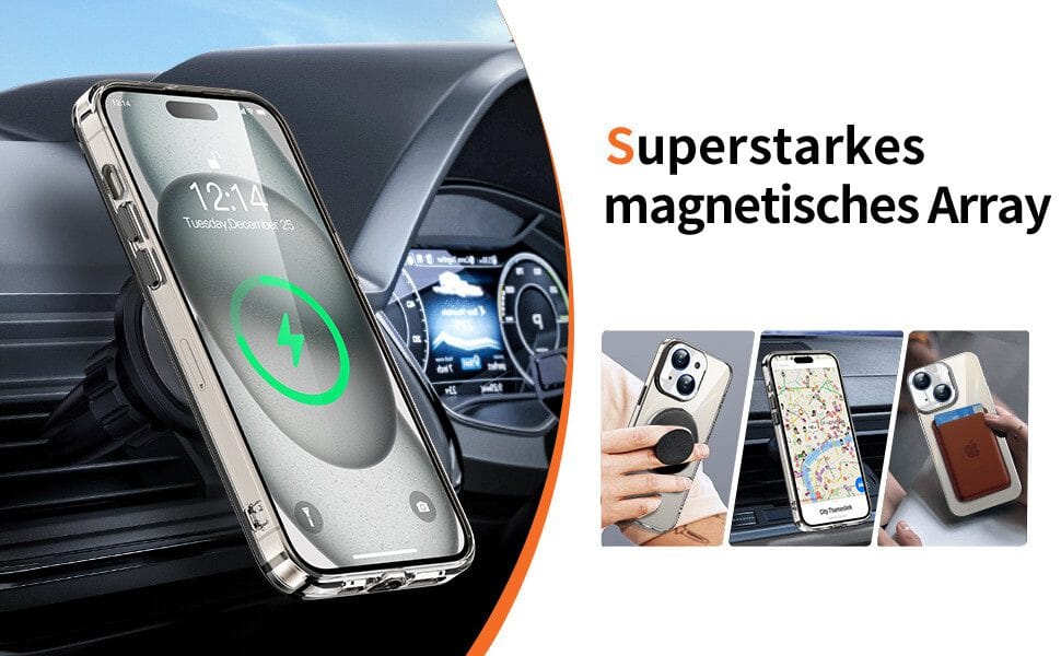 Handyhülle iPhone 15 Hülle mit MagSafe und Integriertem 9H Kameraschutz