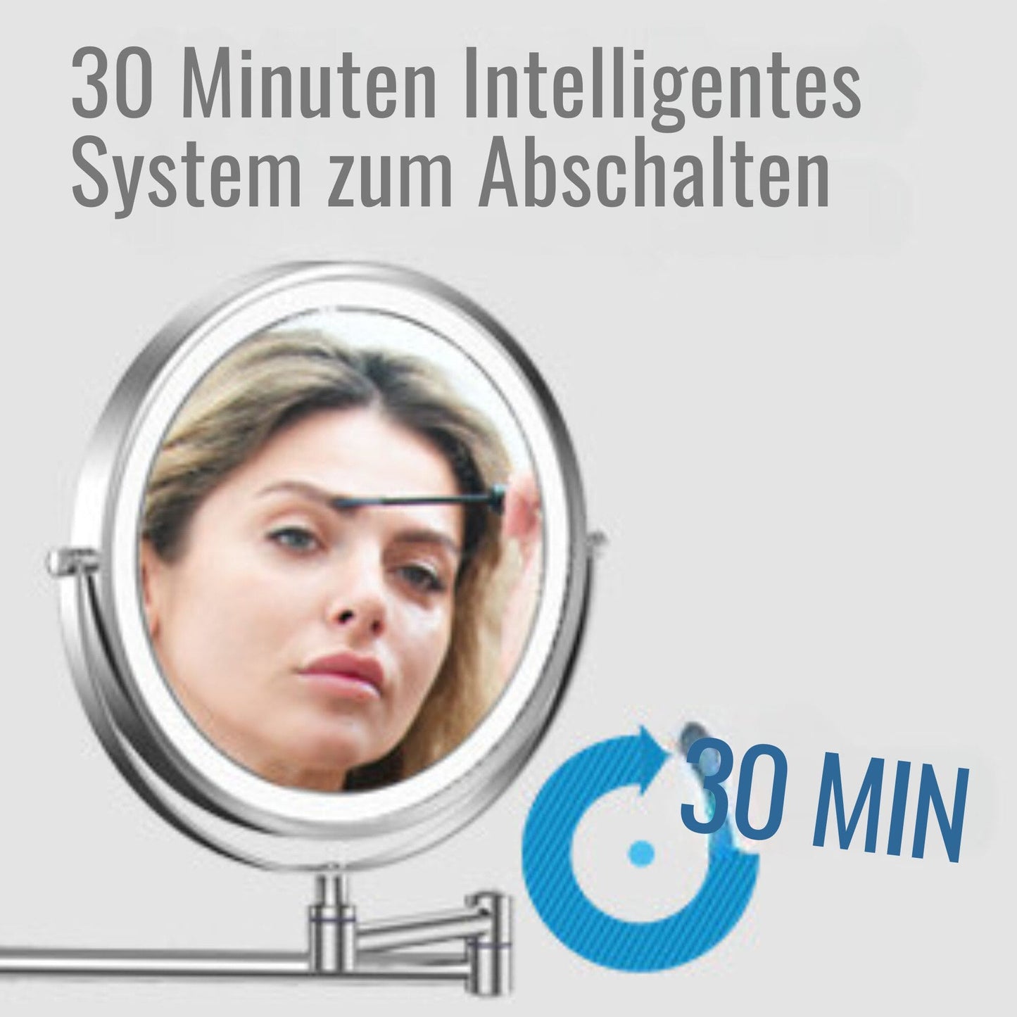 Kosmetikspiegel Wiederaufladbarer beleuchteter Schminkspiegel, erweiterbares Design