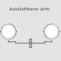 Kosmetikspiegel Wiederaufladbarer beleuchteter Wand-Makeup-Spiegel