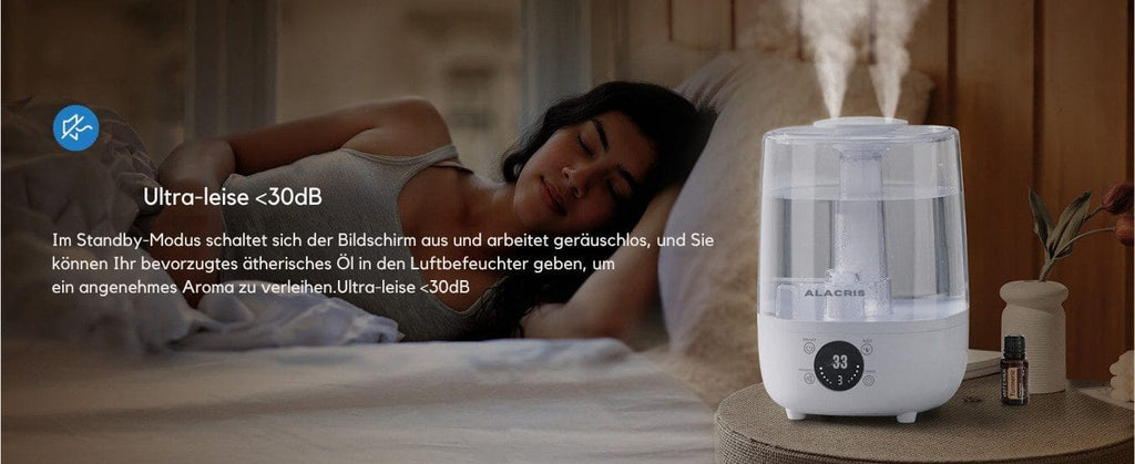 Luftbefeuchter Auto Quiet Mode für Baby, 4L Ultraschall Cool Mist Luftbefeuchter