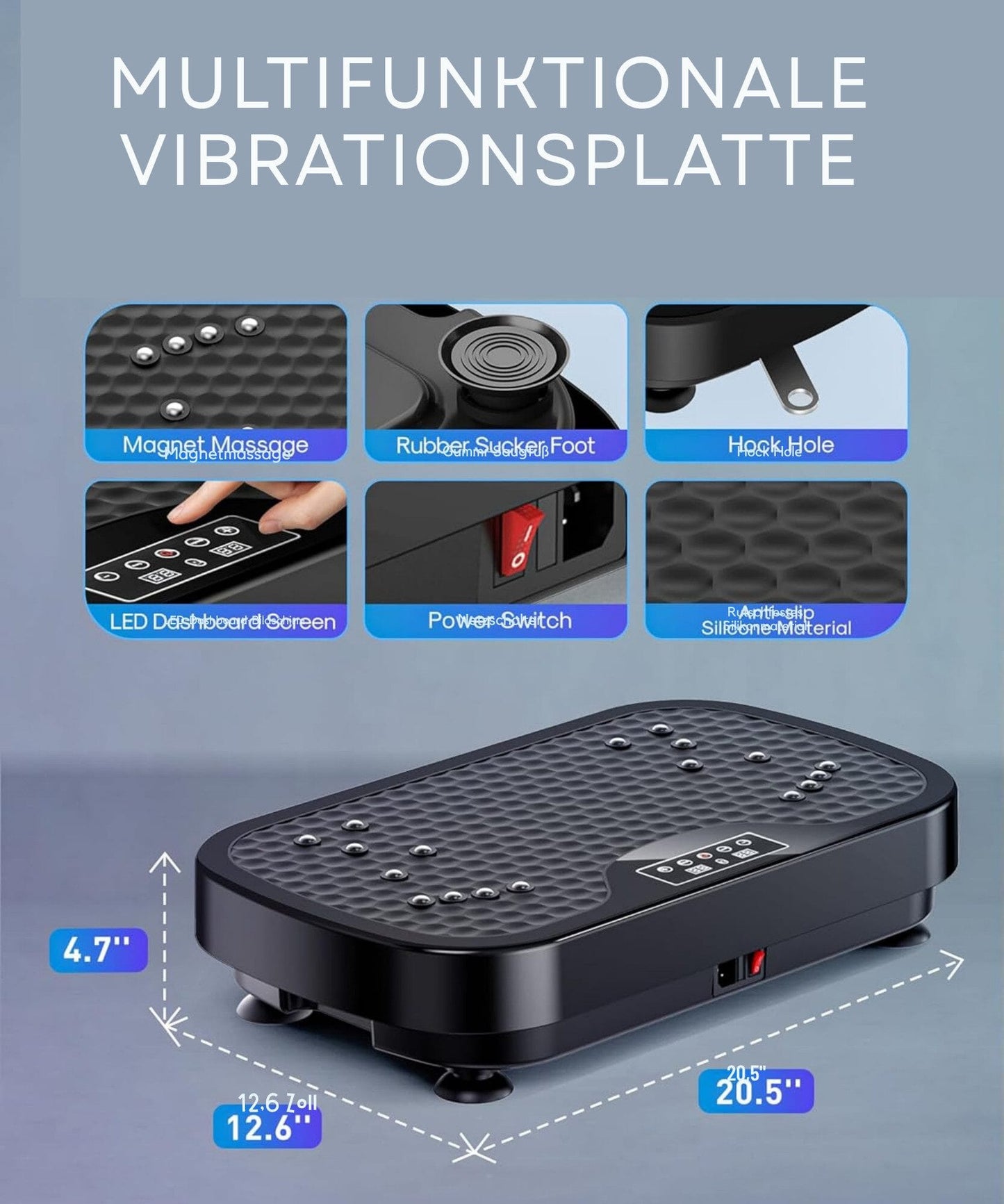 Vibrationsplatte Vibrierende Schüttelplattform für das Ganzkörper-Fitnesstraining