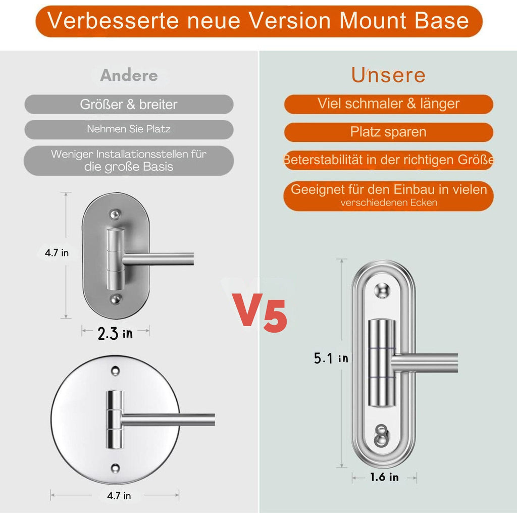 Kosmetikspiegel Wiederaufladbarer beleuchteter Badezimmerspiegel, 1X/10X Vergrößerung