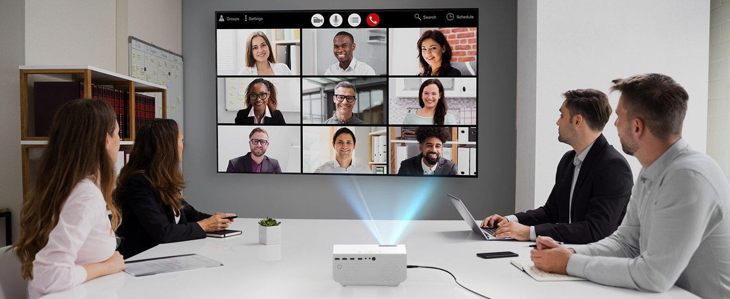 12000 Lumen Full HD 1080P Mini-Projektor mit 4K-Unterstützung, 5G WiFi Portabler Projektor