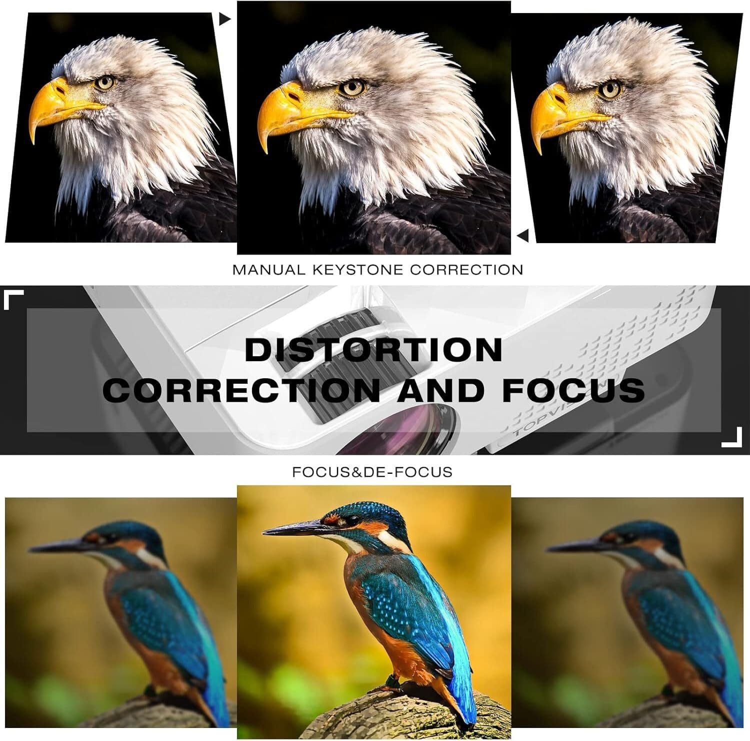 30000 Stunden LED Heimkino Beamer, 5W-Stereo-Sound, mit HDMI, USB, TF Mini-Beamer