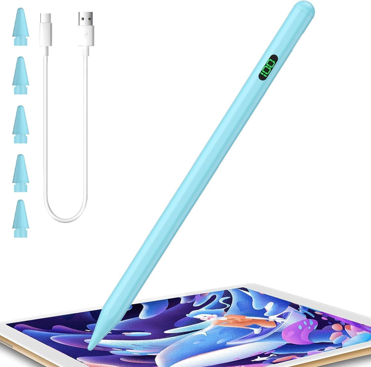 Eingabestift iPad, Active Stylus Pen - Handfläschenerkennung mit 5 Ersatzspitzen