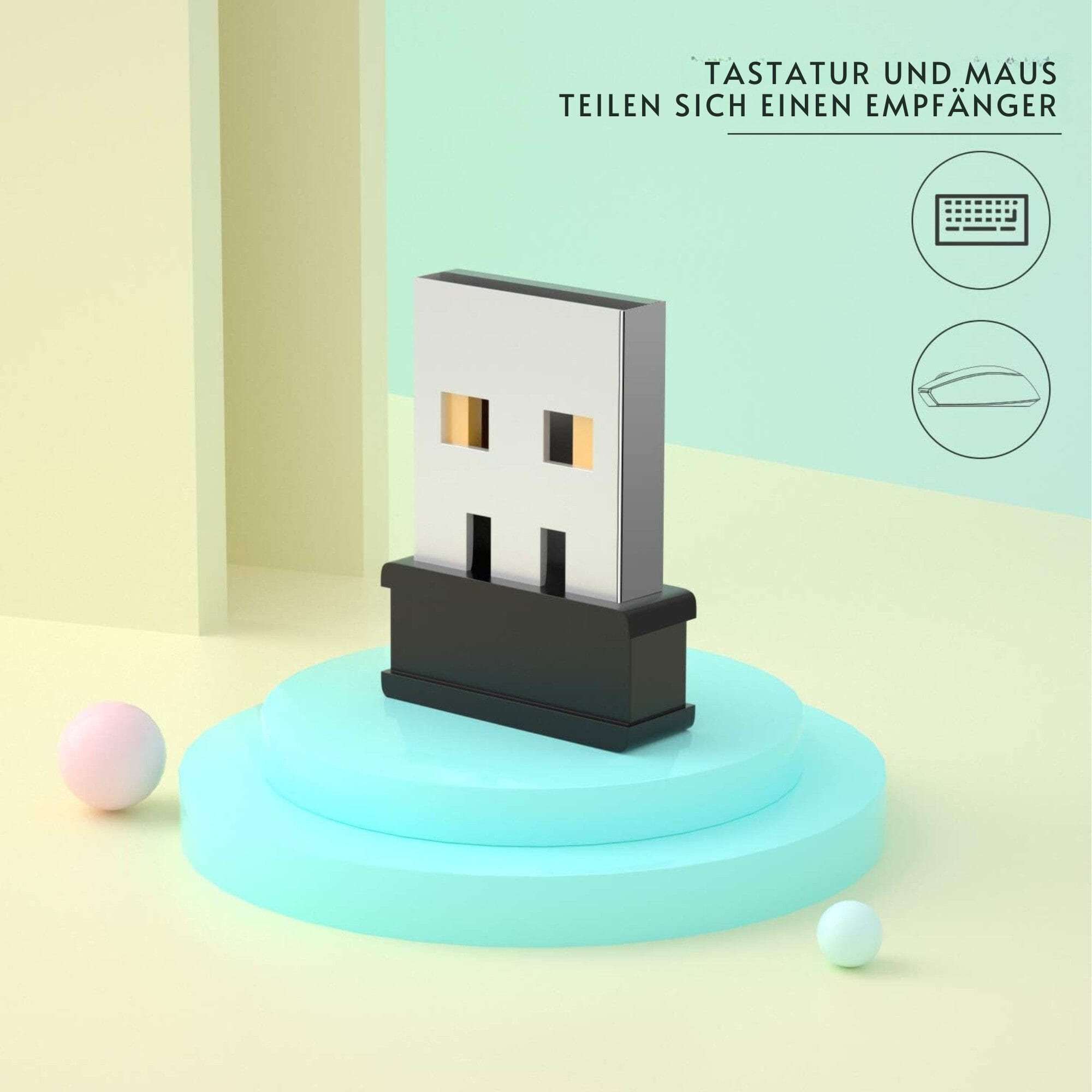 V610 Gaming Tastatur-Maus-Kombination [DE-Layout] Wireless-Tastatur