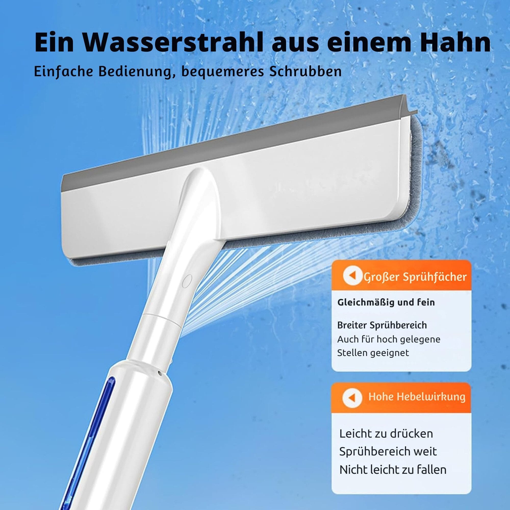 Fensterreiniger Fensterreinigungsgerät mit Teleskopstiel und Teleskopstangee