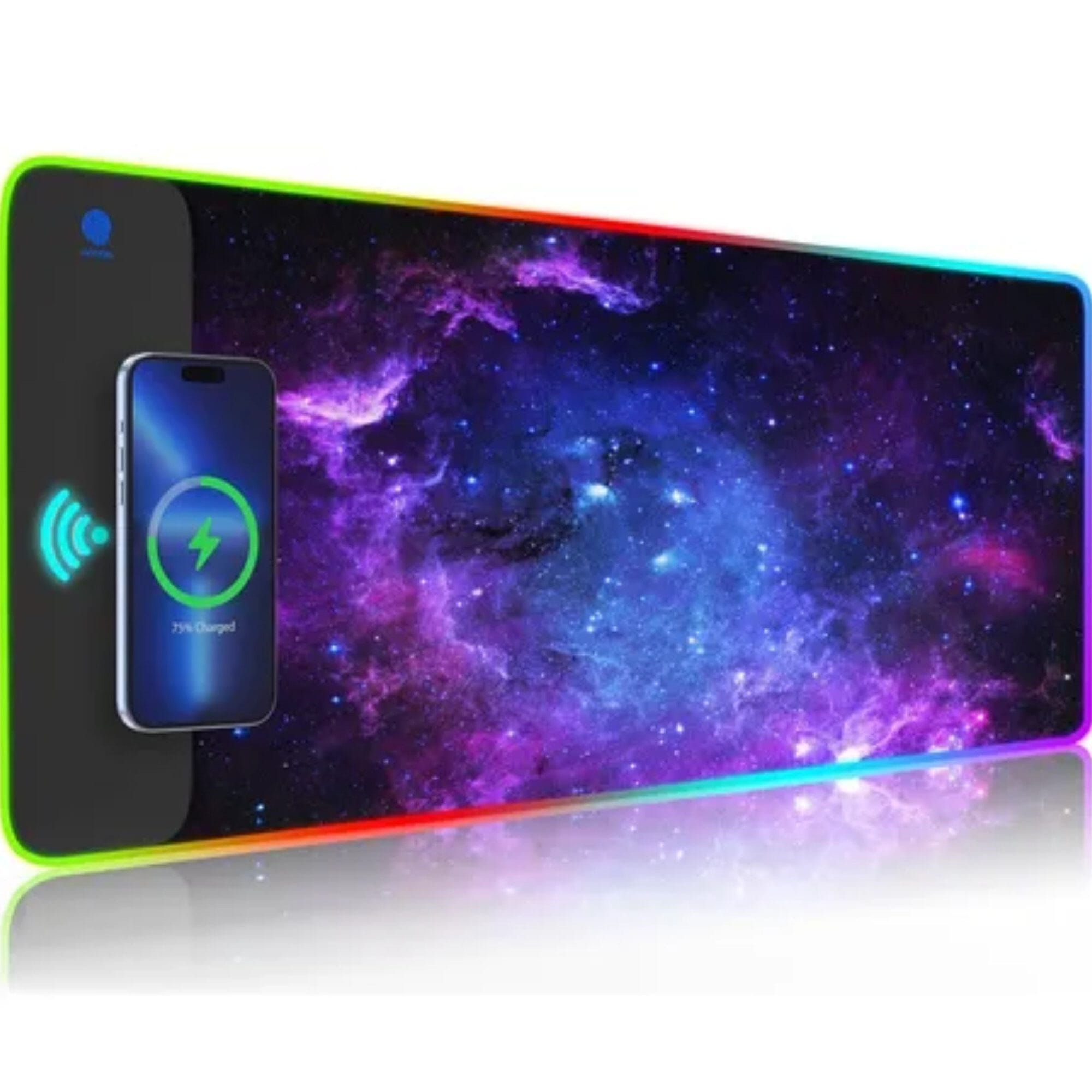 Gaming Mauspad mit Kabellosem Ladegerät (5W/7,5W/10W/15W), Automatische Anpassung