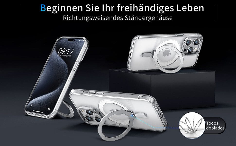 Handyhülle iPhone 15 Pro Hülle mit MagSafe und Integriertem 9H Kameraschutz